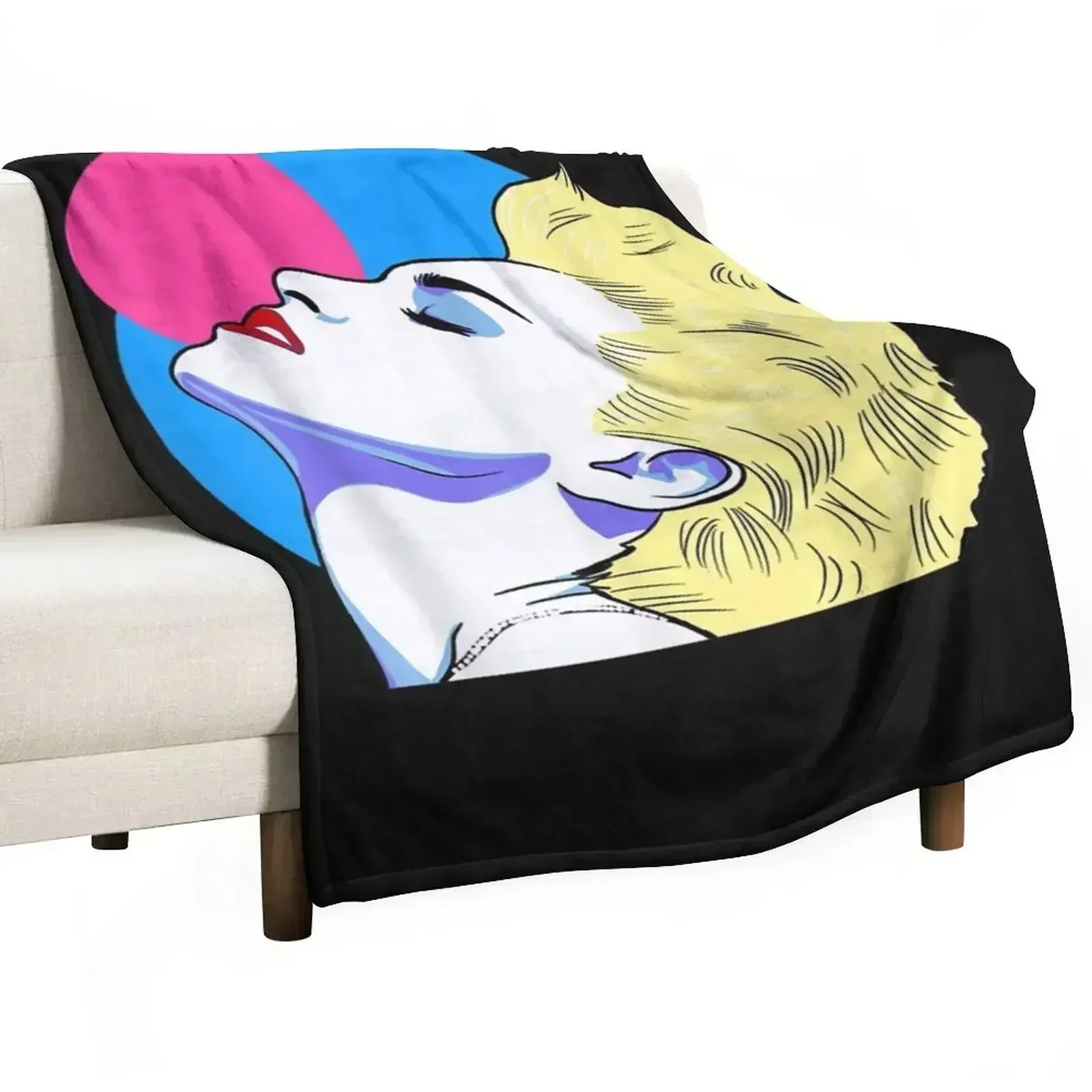 

Madonnas True Blue Artwork T-Shirt Throw Blanket Retros Single Thermals For Travel Blankets For Baby Blankets