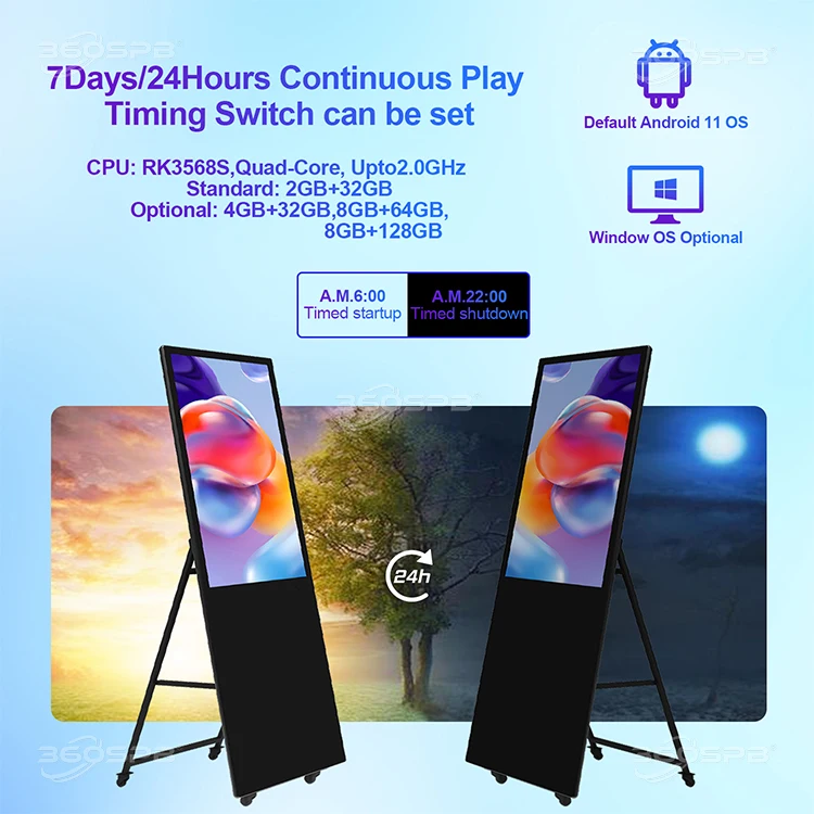 360SPB IPIA43 Inch Hot Sale Floor Display Ads Brochure Sign Holder Exhibition Stand for Shopping Mall