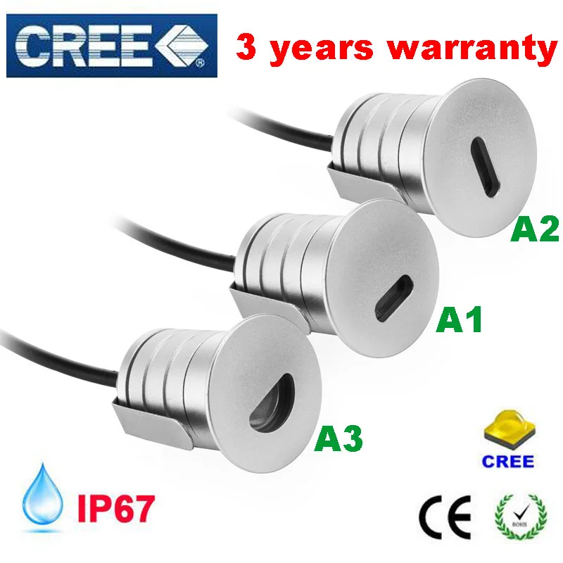 

IP67 Waterproof 1W Led Step Light 12-24V Footing Pathway Staircase Corner Lamp Indoor Outdoor Recessed Wall Stair Light