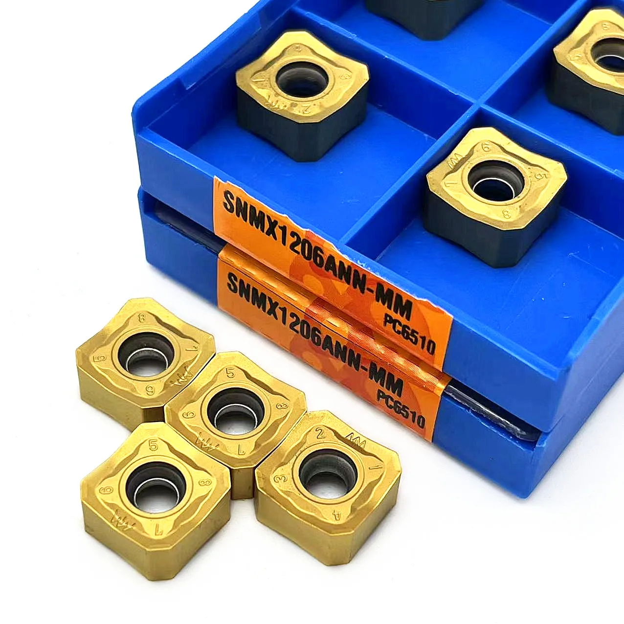 10ชิ้นชิ้นส่วนเหล็ก PC6510 SNMX1206ANN มม. สแตนเลสเหล็กหล่อแบบสากลเคลือบเงาสูงใบมีดกลึงเครื่องตัด CNC