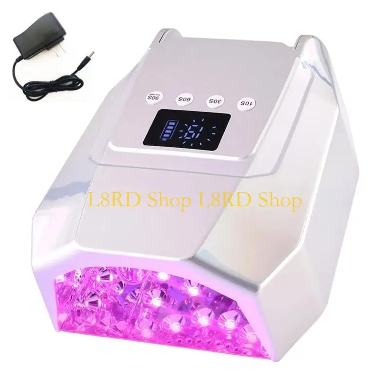 L8RD Advanced 98W Gel Dryer ast Curing Dryer with 30pcs Lamp Beads Double Light Source Technology 4 Timers Setting