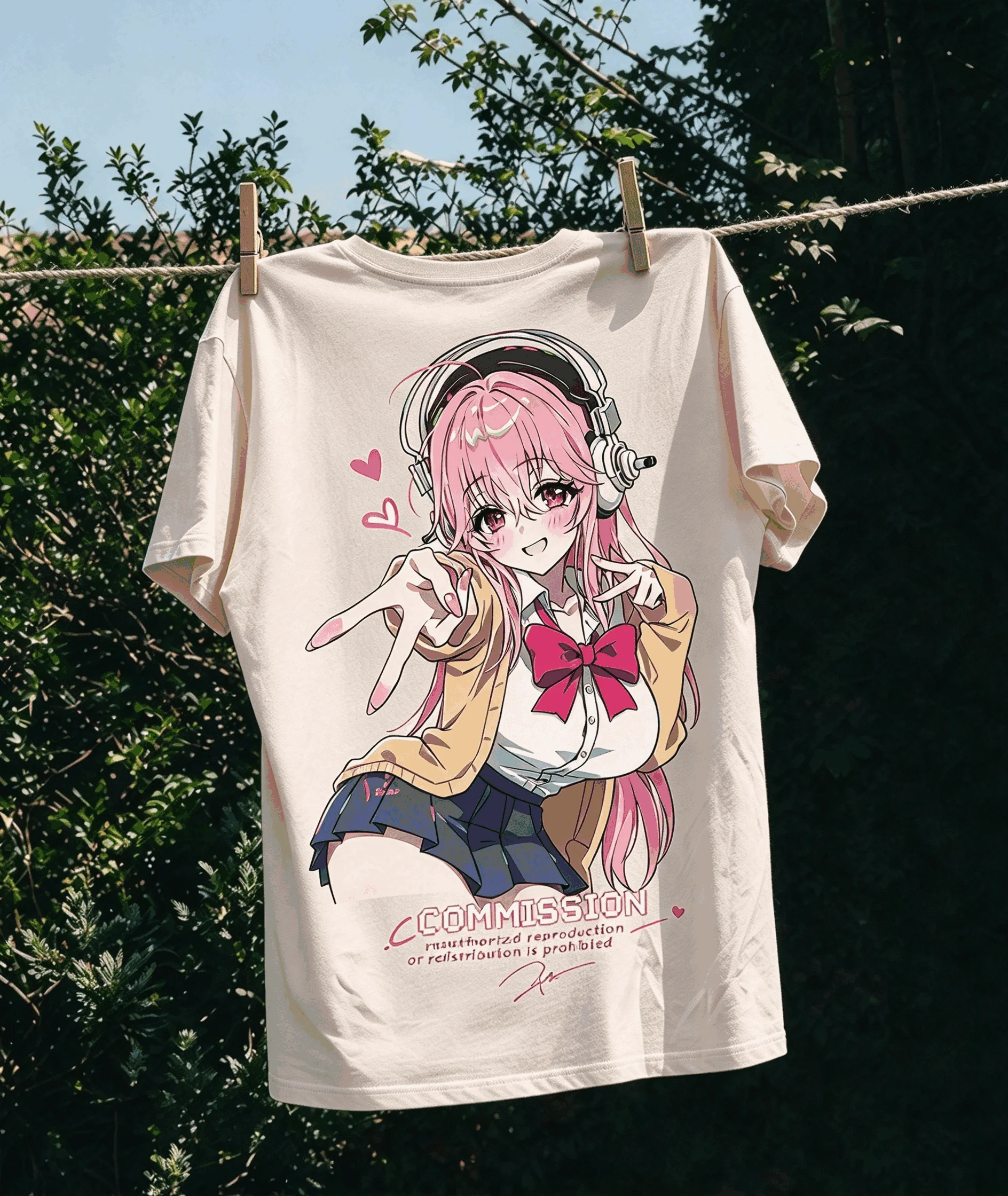 Super Sonico Oversized Unisex Trendy Print T-shirts hot product Comfortable Vintage-Style Cotton Casual Loose New Fashion soft