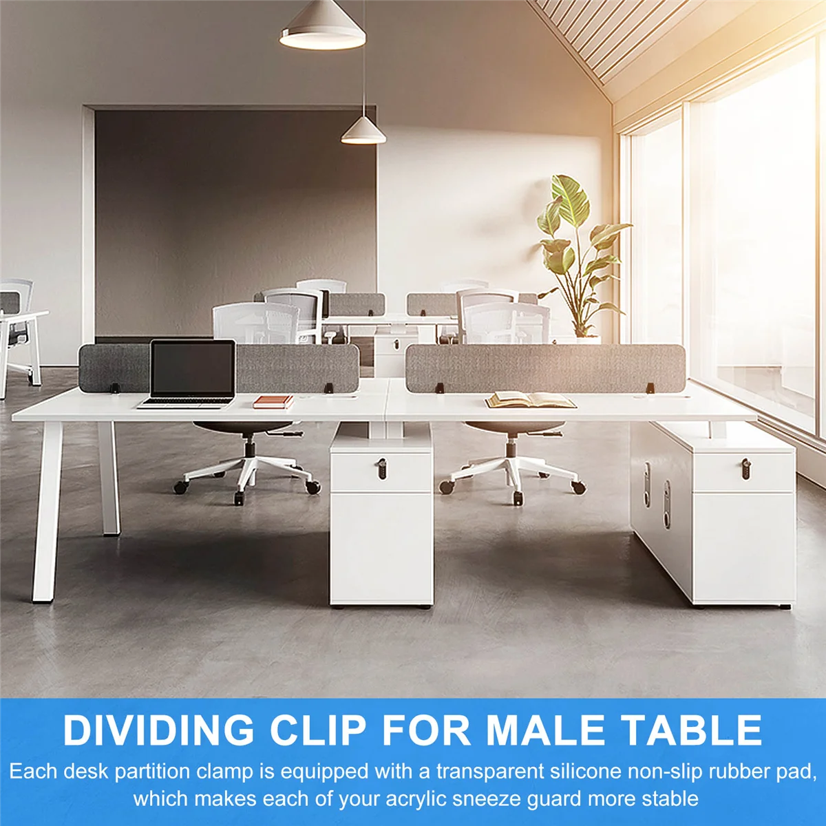 2 قطعة مكتب مكتب مقسم المشبك شاشة الخصوصية حامل قصاصة قوس الشاشة يربك المشبك التقسيم ل الجدول المشبك-أسود HY