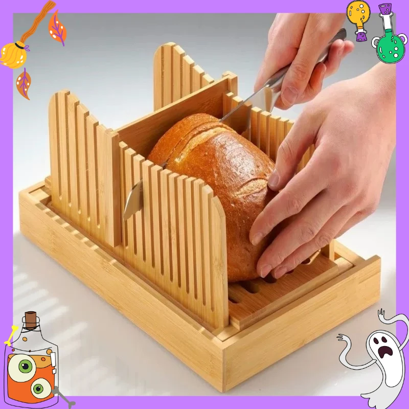 Bamboo Bread Slicer Toast Cutting Guide for Homemade Bread Ham Loaf
