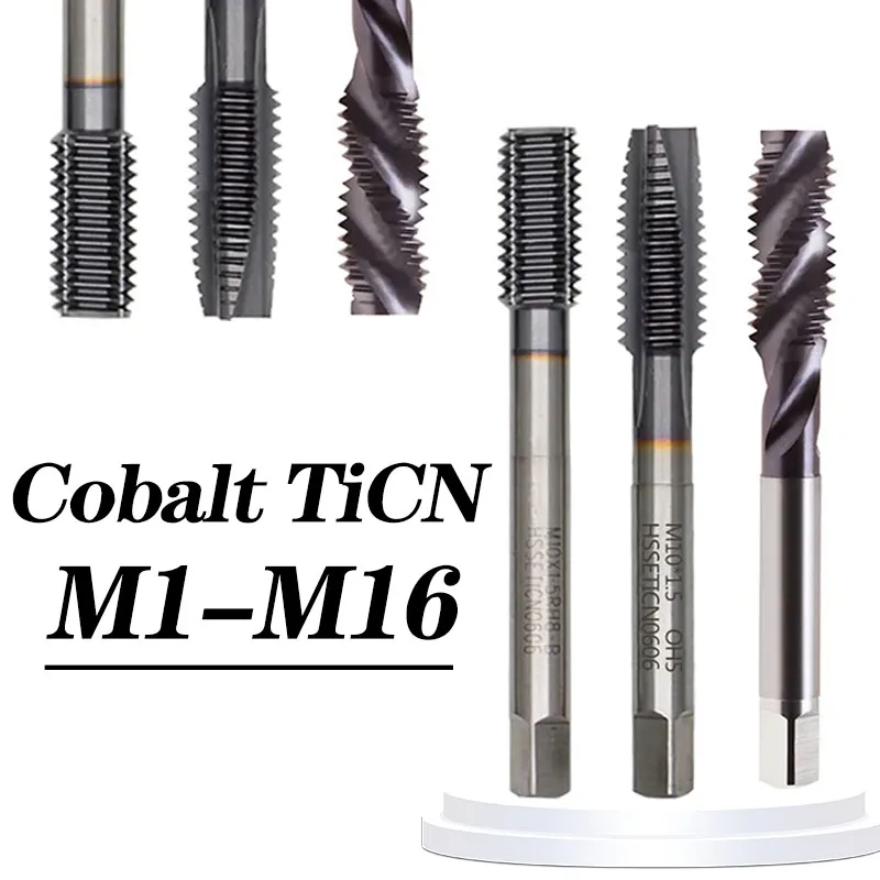 Cobalt Screw Thread Tap Drill Bits Spiral/ Pointed/Forming Flute Metric M1-M16 TICN Coated Machine Tools For Stainless Steel