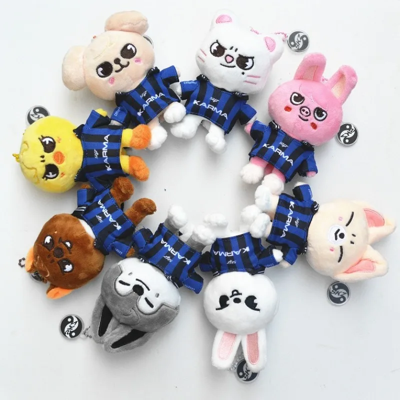 Kpop Stray Kids New Album KARMA Plush Toy Skzoo Wolfchan Cute Plushie Keychain Keyring Pendant Kawaii Stuffed Animal Mini Doll