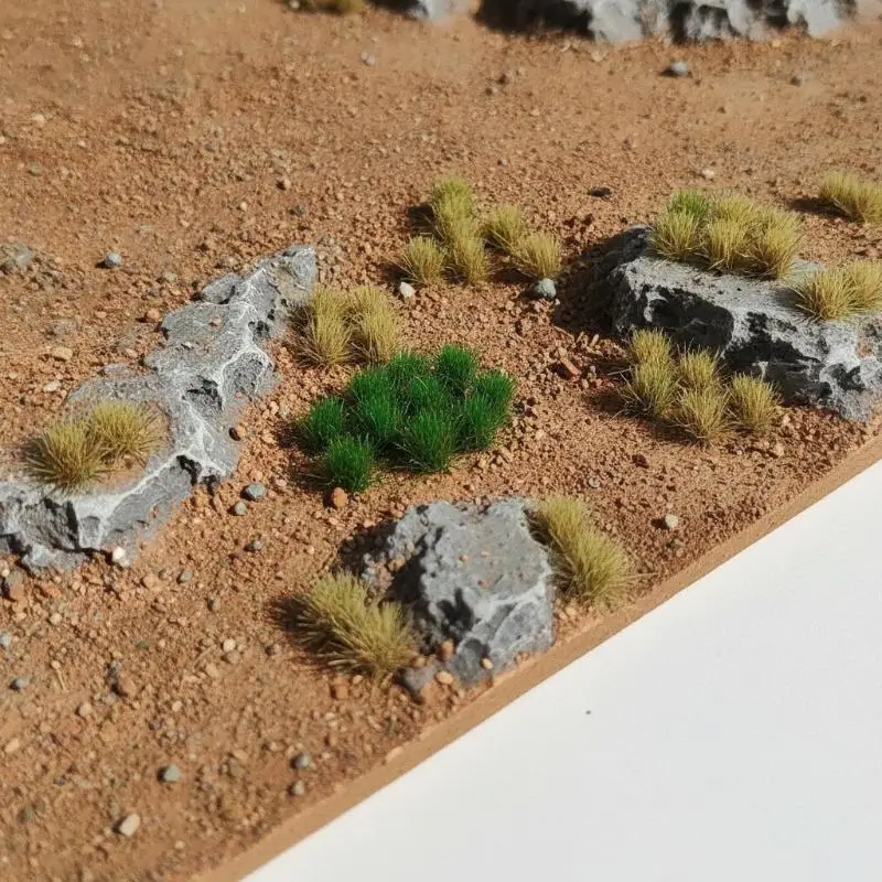 91Pcs Static Grass Mini Farmland Railroad Terrain Miniature Scenery Tufts Model