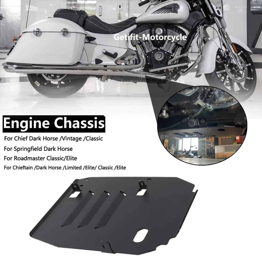 

For Indian Chieftain Dark Horse 2017-2024 Black New Skid Plate Engine Base Chassis Guard Lower Protection Fairing
