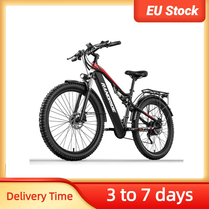 EU-Lager All-Terrain-Elektrofahrrad mit abnehmbarer Lithiumbatterie, 21 Gänge, 1000 W, 48 V, 17 Ah,