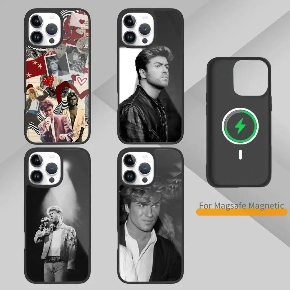 

G-George M-Michael Phone Case For iPhone 14,16,15,13,17,12,Plus,Pro,Max Magnetic For Magsafe Frosted Cover