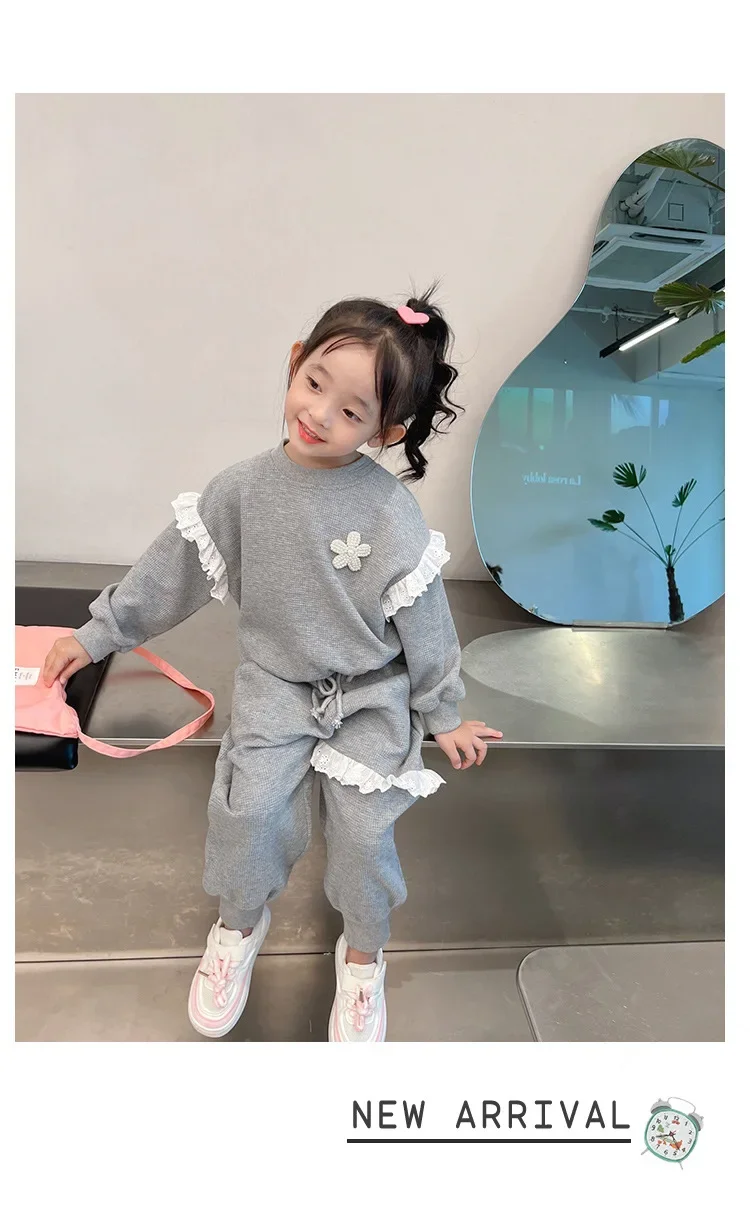 Neue Herbst-Babykleidung, Kinderbekleidungsset, Mädchen-Langarm-T-Shirt und Hose, 2-teiliges Set, Babykostüm, Kleinkind-Trainingsanzug – Detail 9