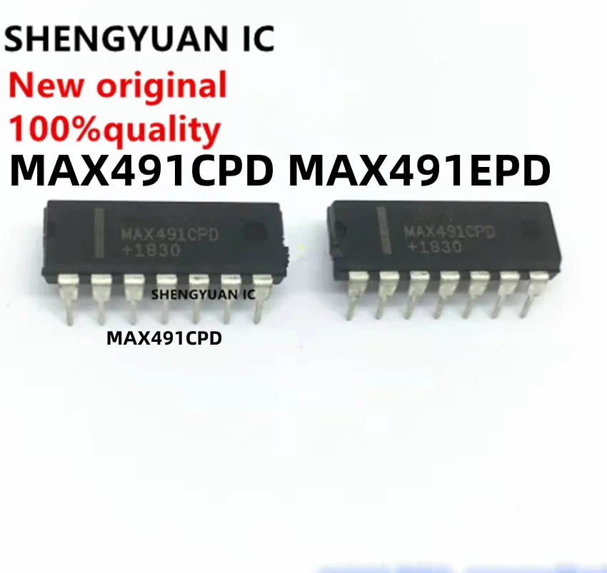 

20Pcs MAX491 MAX491CPD MAX491EPD Inline DIP-14 Low-Power, Slew-Rate-Limited RS-485/RS-422 Transceivers 100% New original