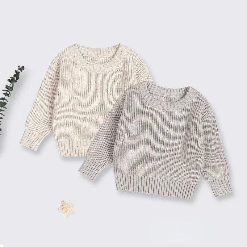 

Boys Girls Knit Sweater Clothes Toddler Infant Kids Knitwear Cotton Soft Winter Long Sleeve Baby Pullover Tops Autumn Baby 0-6Y