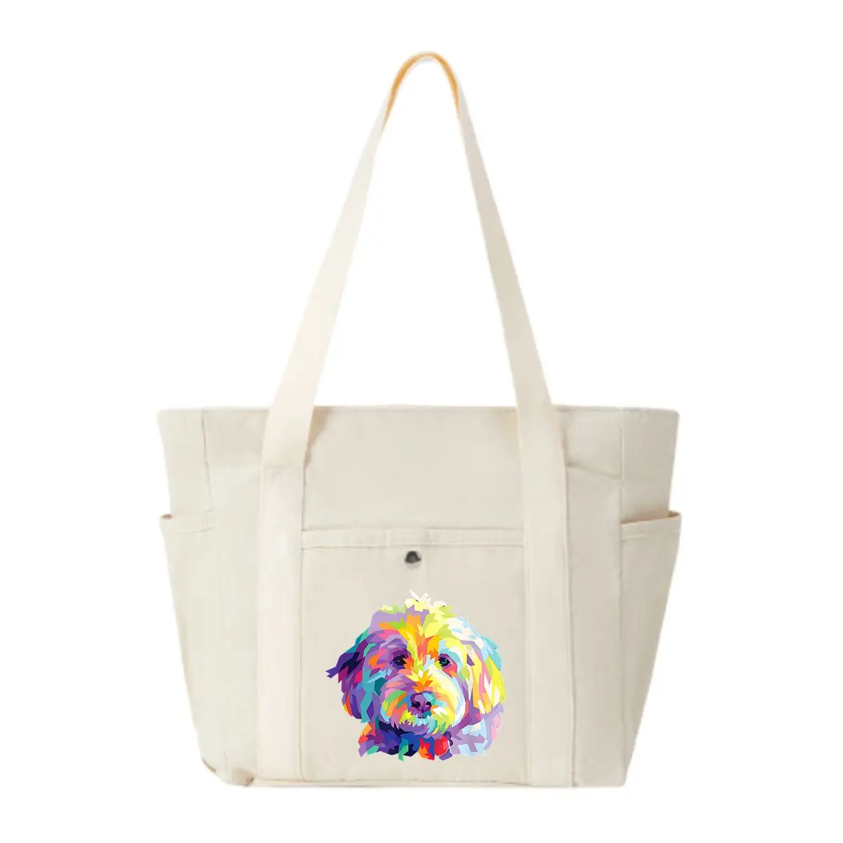 

Dog Face Brings Love Large Canvas Crossbody Bag Women's Casual Student Bag