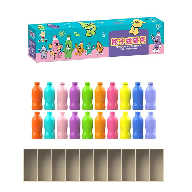 Interesting Bottle Guessing Game,Children's Fun Beverages Color Match Toy Early Childhood Memory Training Interactive Board Game