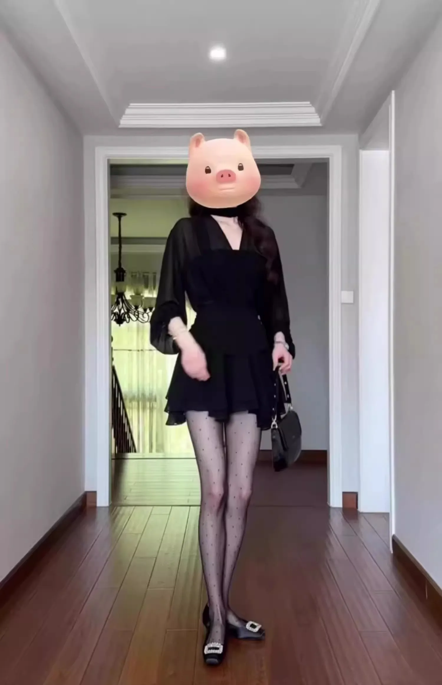 Vestidos de manga larga para mujer, vestido para fiesta de boda, otoño, Modal, medio cuello alto, cintura acanalada ahumada, minimalista y elegante