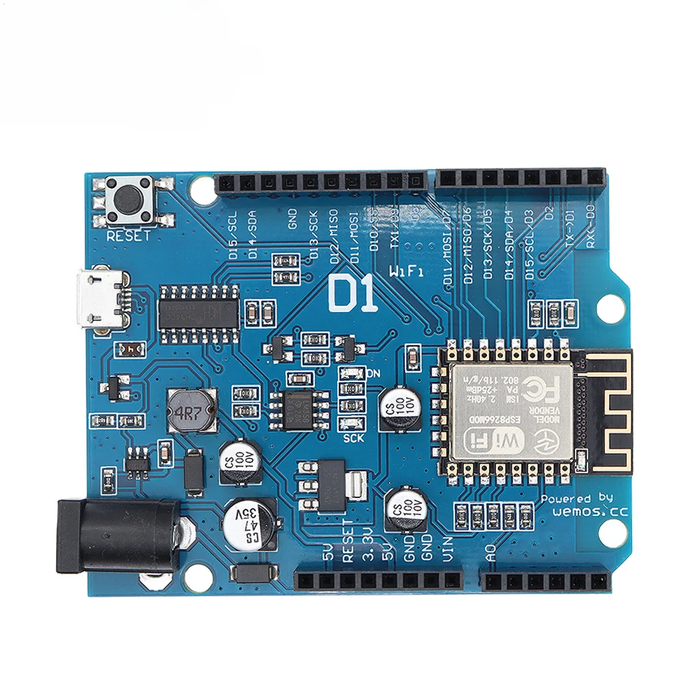 ESP-12 WeMos D1 UNO R3 CH340 CH340G WiFi Development Board Based ESP8266 Shield Smart Electronic PCB For Arduino Compatible IDE