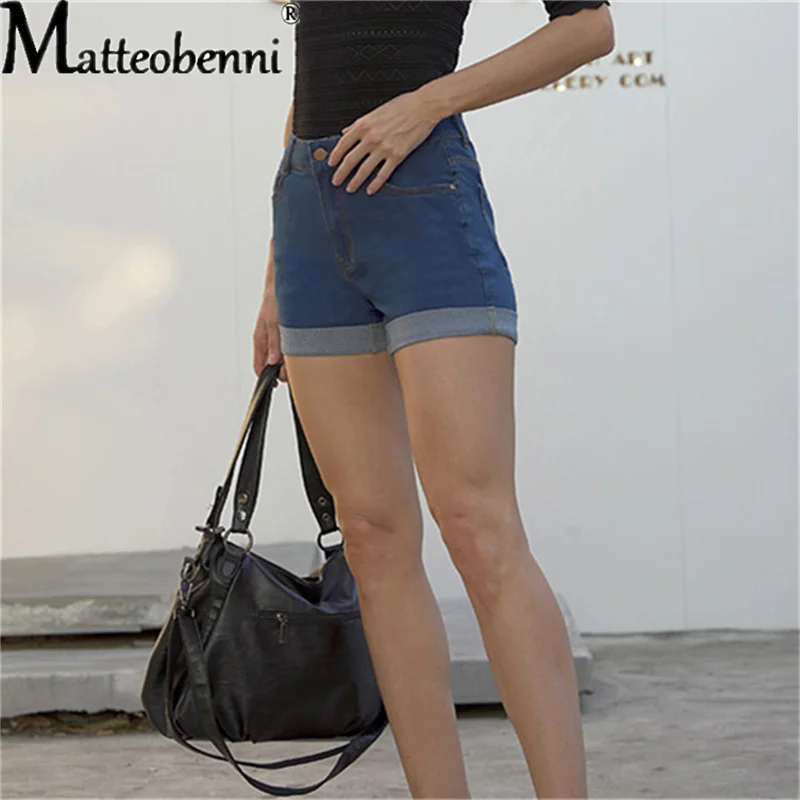 

High Waist Crimping Women Short Jeans Summer Fashion sexy Ripped Denim Shorts New Casual Push Up Vintage Denim Shorts Streetwear