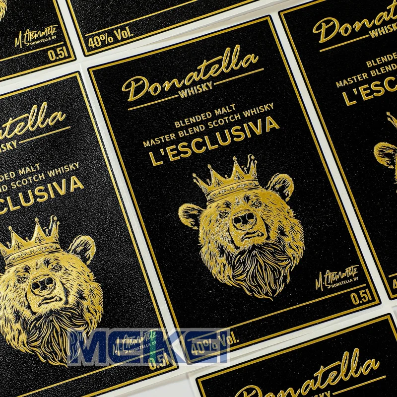 custom.Blue Texture Whisky Label Sticker Your Stickers Custom Printing Resistant Bottle Label Stickers Emboss view 5