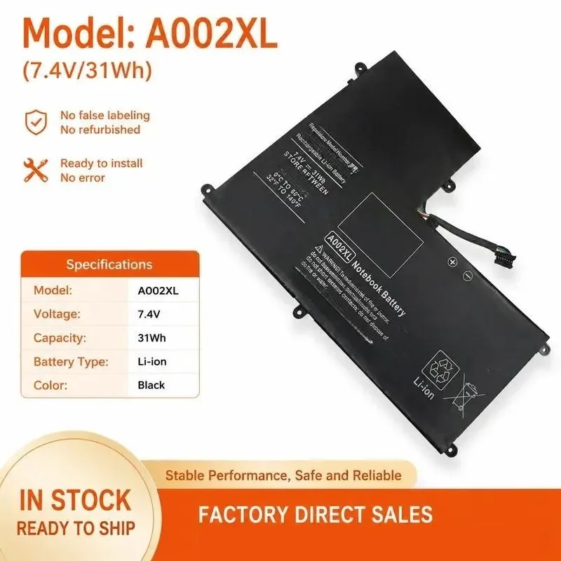 [NEW] 7.4V 31Wh Laptop Battery AO02XL for HP for ElitePad 1000 G2 HSTNN‑LB5O 728558‑005 Tablet Battery
