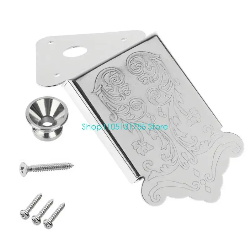 K0EF Metal Triangle Mandolin Tailpiece 8 String Mandolin Tailpiece Closed Type Mandolin Replacement Part Easy to Install