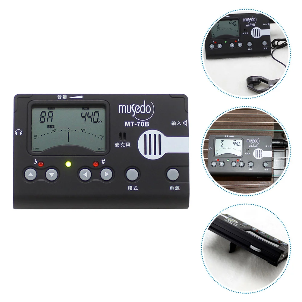 3 in 1 MT-70B Tuner Generator Digital Metronome Tone Guzheng Chromatic Guitar Violin Instrument Electronic Ukulele Bass