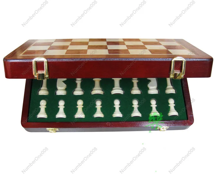 Birch Patch Folding Wooden\ Quality Chess, with Chess Mold 30 * 30CM Chessboard