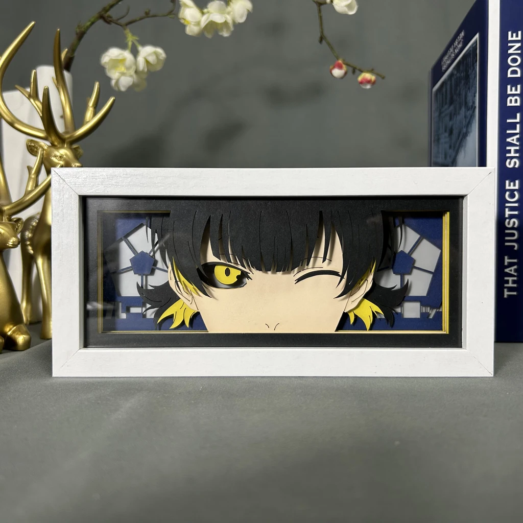 Anime Light Box Meguru Bachira Blue Lock for gamer room decoration Manga Table Desk Lamp Anime Blue Lock Lightbox Eyes Face