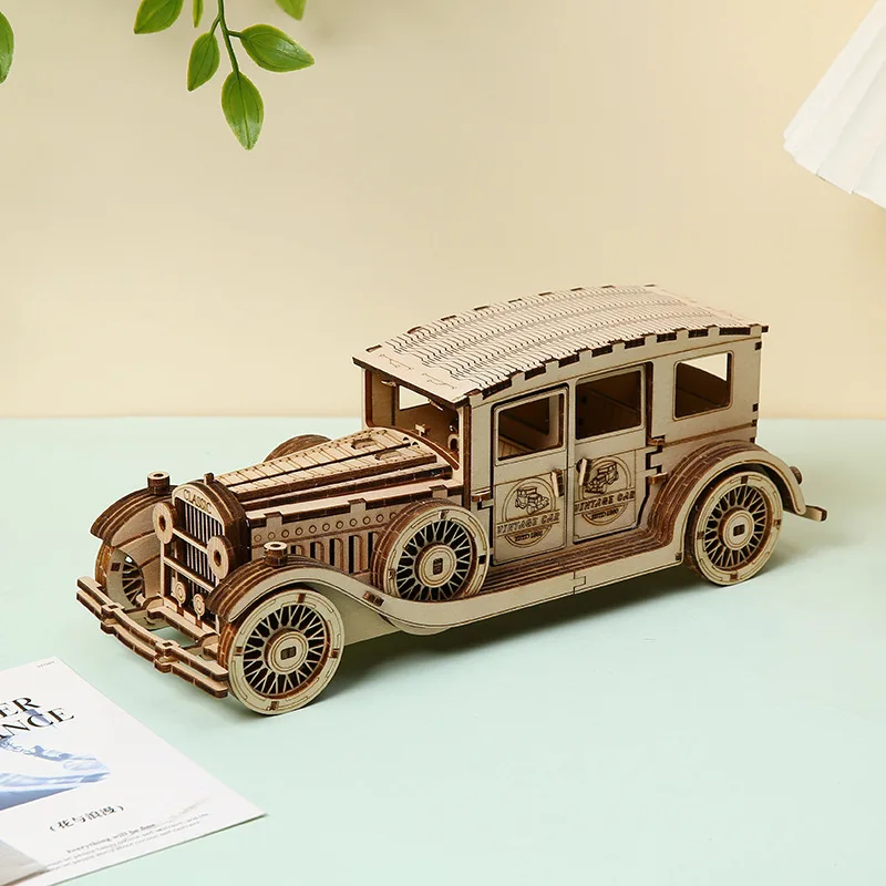 

3D wooden jigsaw puzzles, vintage car models, wooden DIY crafts, creative jigsaw puzzles, holiday and birthday gifts, toys, and