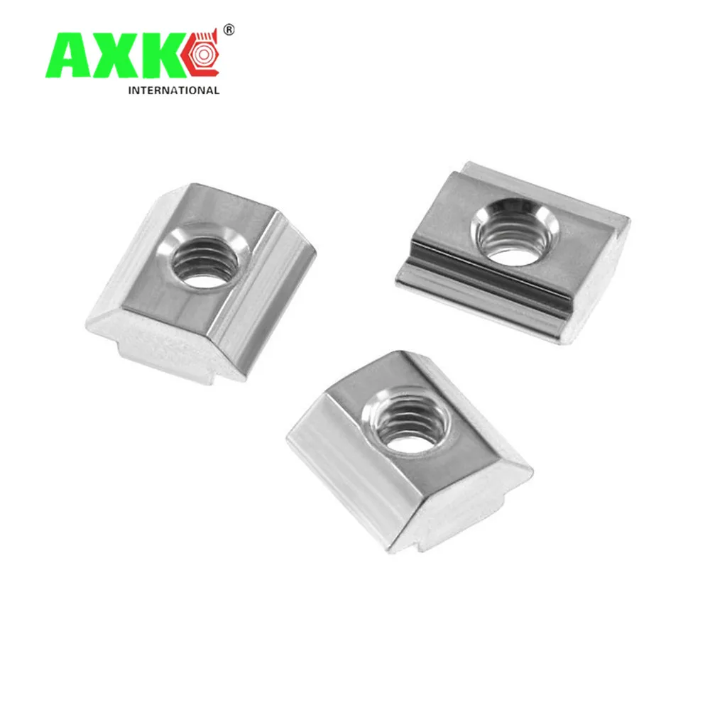 M3 M4 M5 M6 M8 M10 T Block Square nuts T-Track Sliding Hammer Nut for Fastener Aluminum Profile 2020 3030 Square T Slot Nuts
