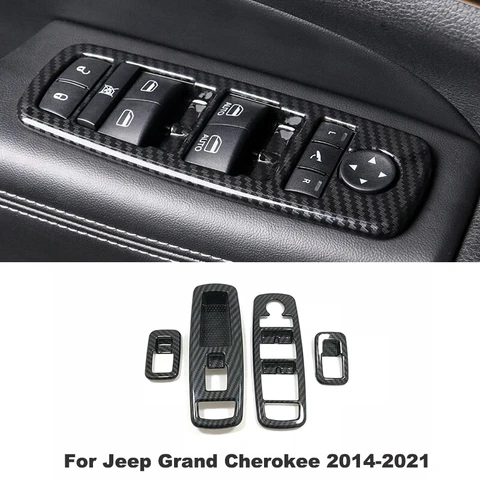 Для Jeep Grand Cherokee 2014 15 16 17 18 19 2020 ABS хром/Карбон автомобильная ручка переключения передач рамка панель отделка рамка наклейка аксессуары