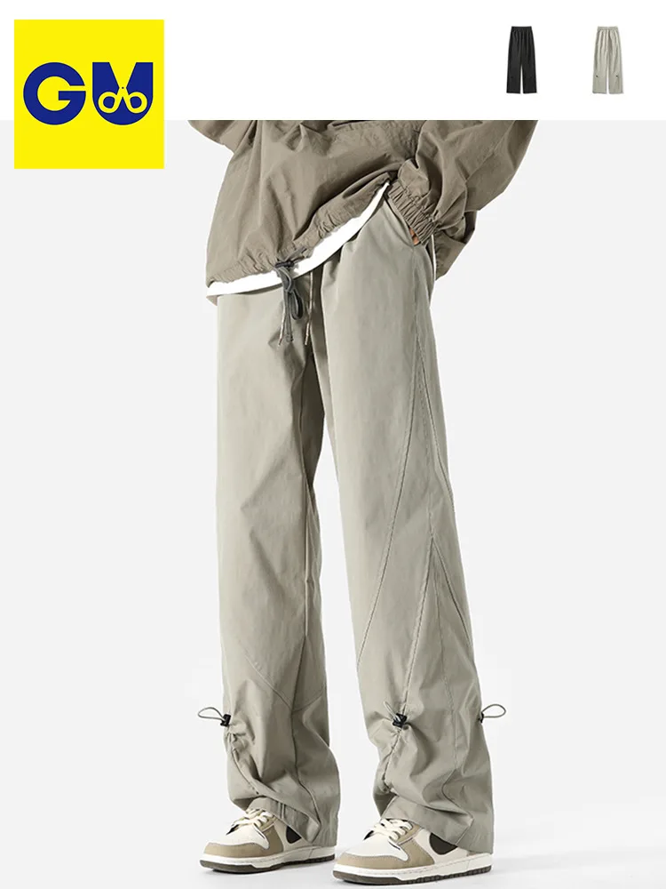 

American Sle Loose Ice Silk Work Pants Men's Summer Outdoor Qui Dry Street Sle Loose Vintage Workwear Casual Pants