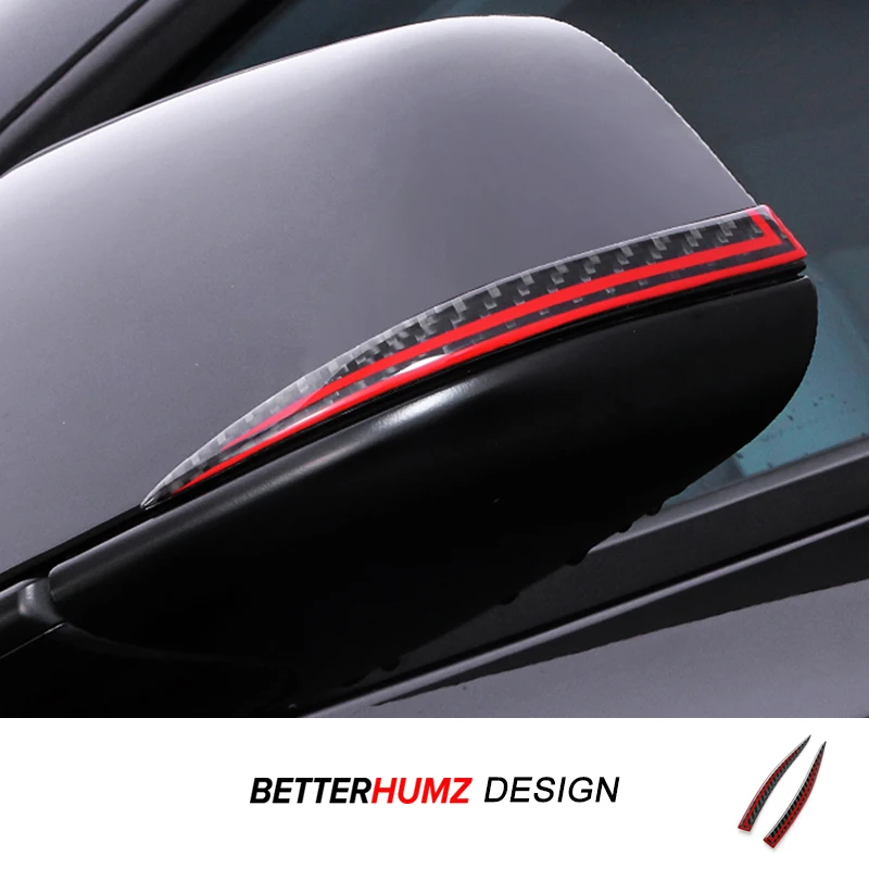 For Tesla Model 3 Model Y 2018-2022 Carbon Fiber Car Rearview Mirror Anti-collision Strip Protector Sticker Decoration Accessory