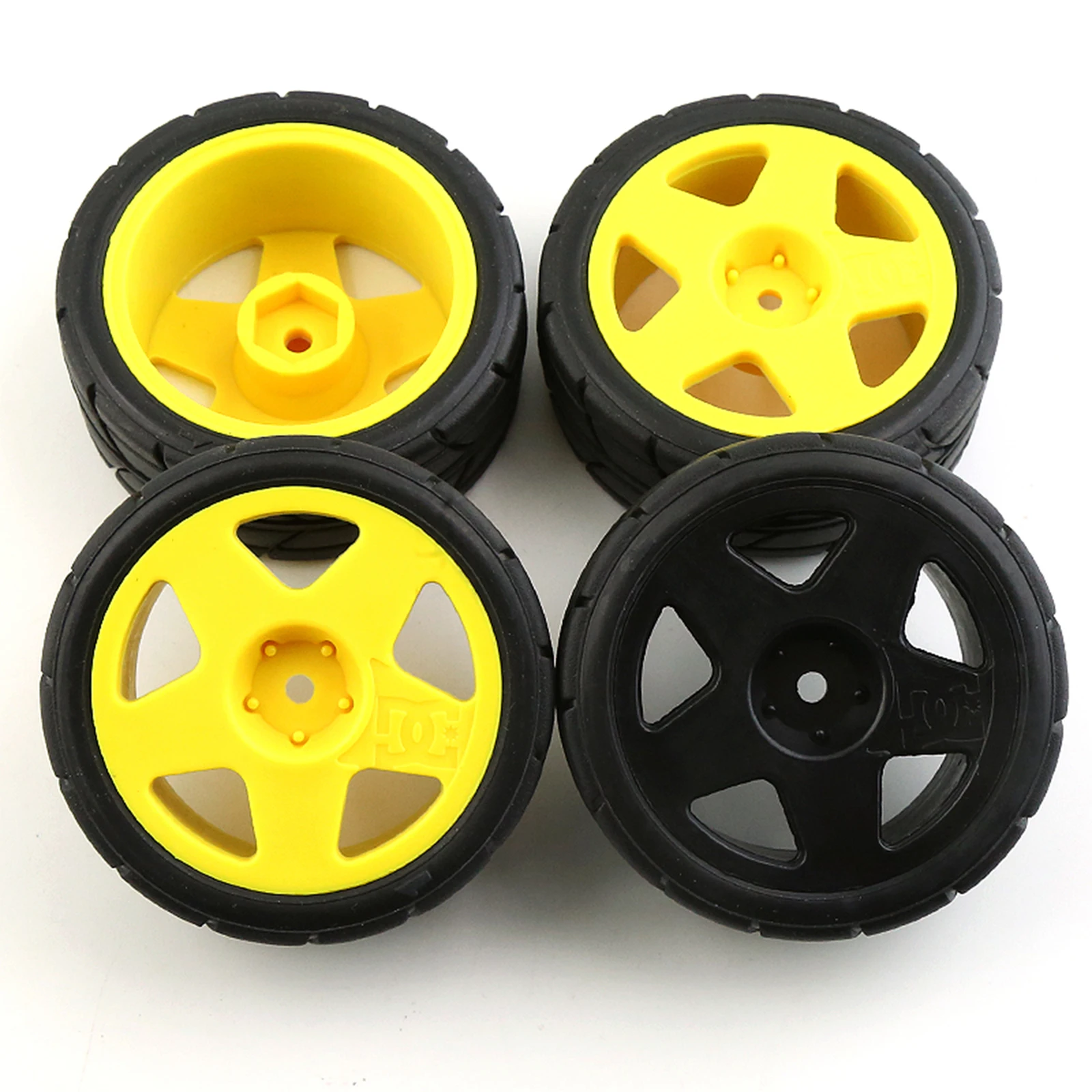 RS RC Racing Car Tires On Road Tire Plastic Wheels dla 1/10 Tamiya TT01 TT02 XV01 TA06 PTG-2 HPI HSP KYOSHO Chevrolet C3