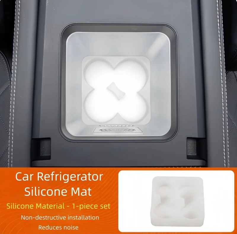 Fit for BYD Leopard 5 2025 Smart Driving Edition Car Upgrade Accessories Car Central Control Refrigerator Partition Silicone Pad