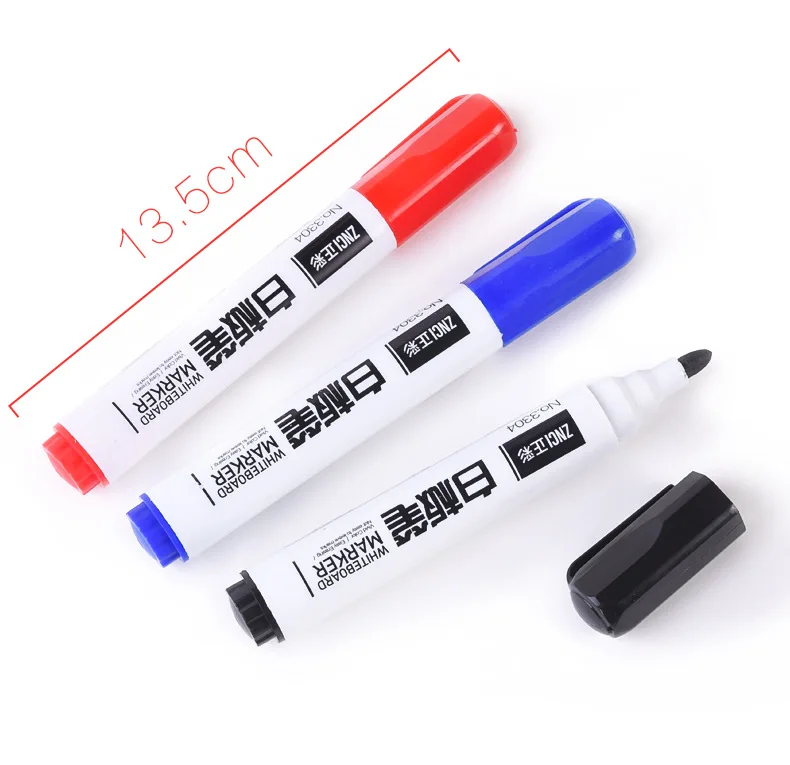 10 Pcs/box Whiteboard Pen Easy To Wipe Quick Drying Water-based Marker Repetitive Writing Board Erasable