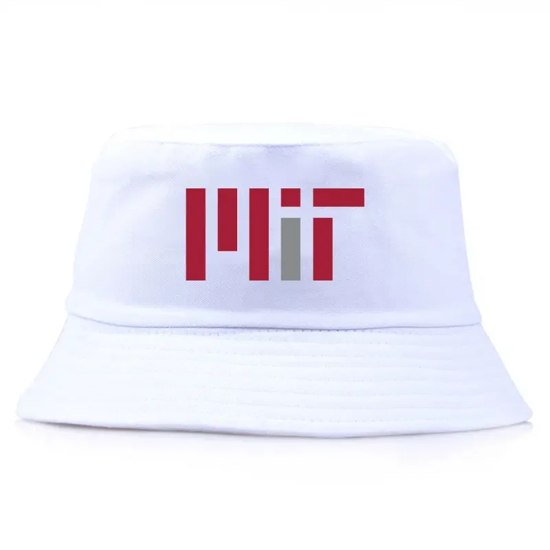 

Summer MIT University Reversible Bucket Hat Woman Man Sun Visor Fisherman Cap Unisex Casual Solid Color Panama Hat Cotton Bob