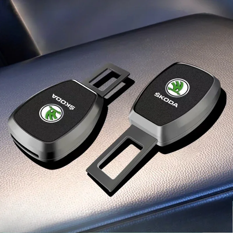 Car Seat Belt Metal PU Seat Belt Accessory Extender for skoda octavia a5 a4 mk1 fabia superb rapid mk3 yeti Kodiaq Accessories view 3