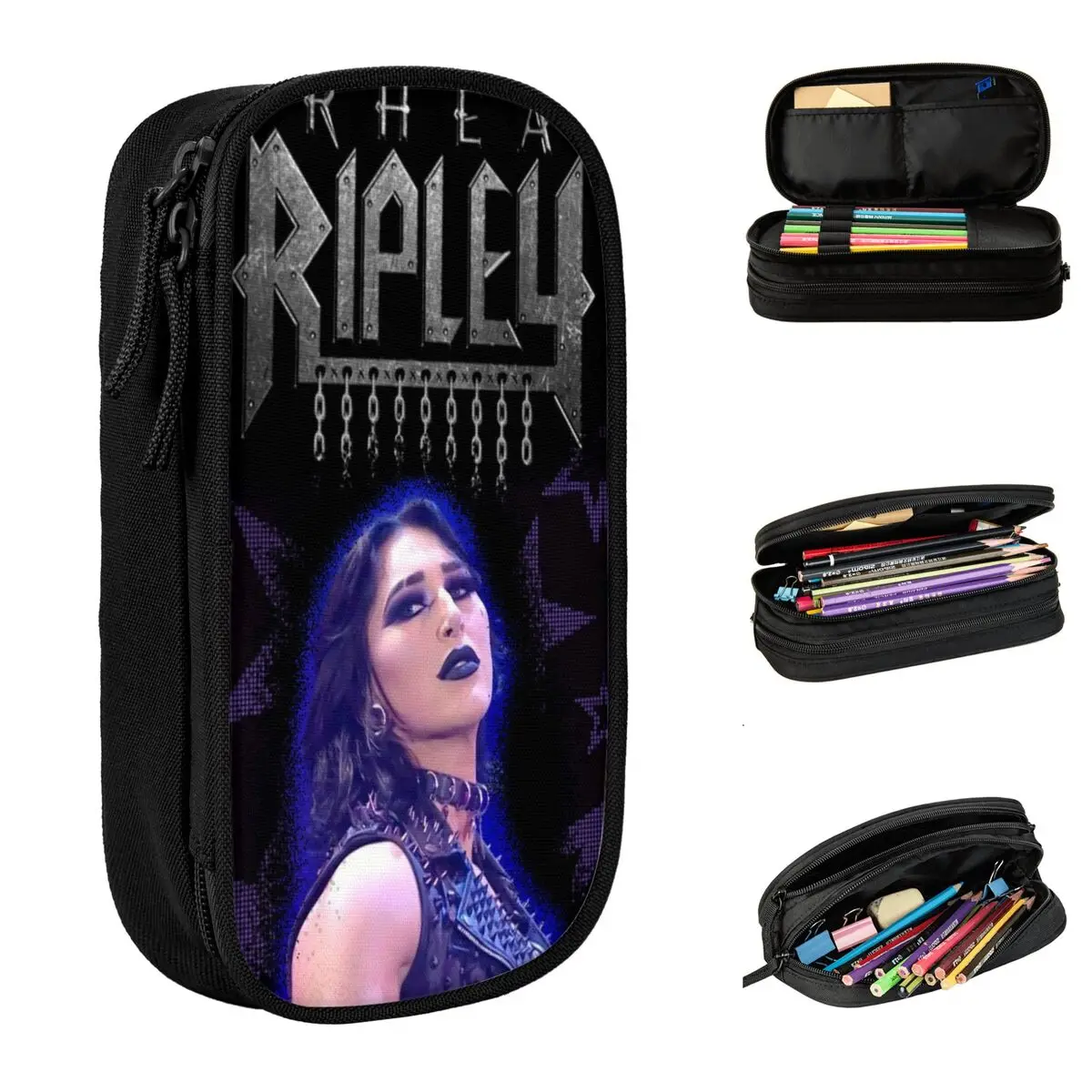 

Rhea Ripley Wrestler Wrestling Merch Box для ручек большой емкости для школьного пенала-сюрприз в подарок