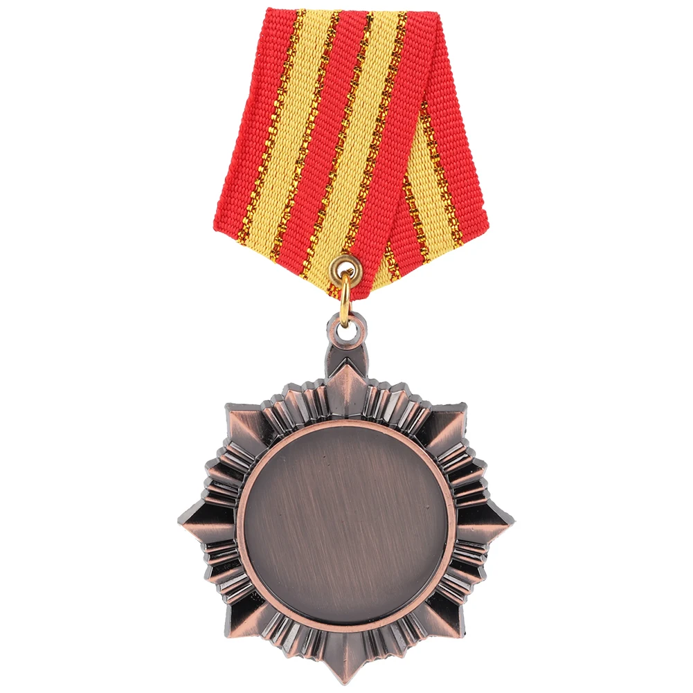 5cm Gold/Silver/Bronze Medal Sports Rewards with Neck Ribbon Students Rewards Metal Winner Medals for Talent Show Party Race