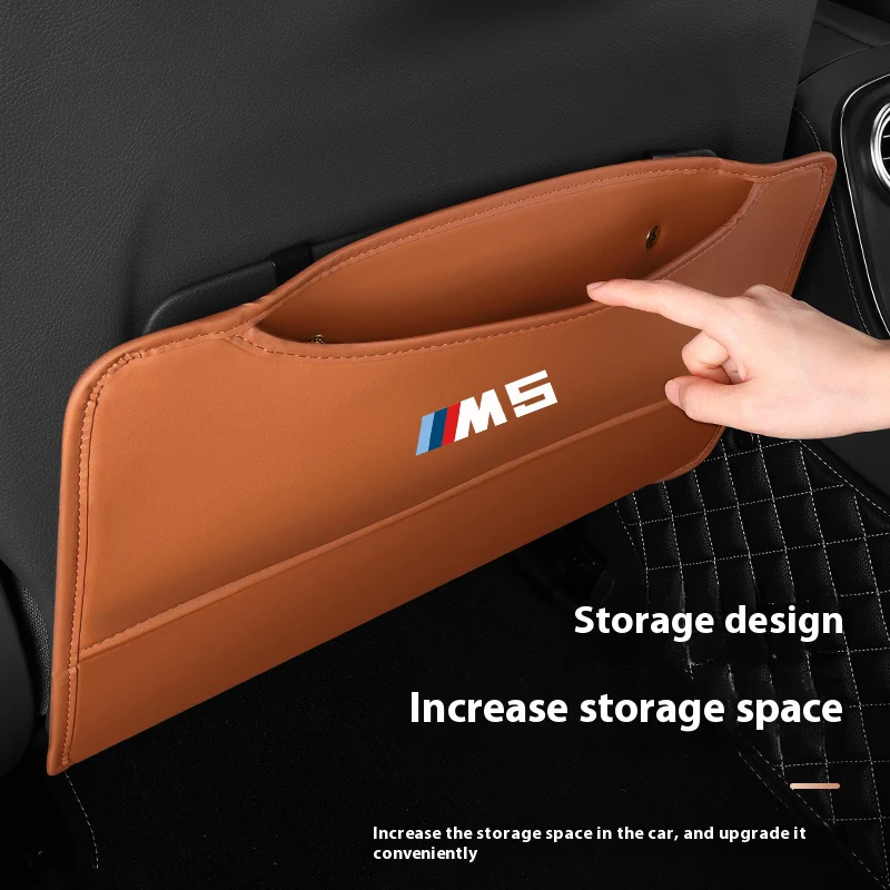 Auto Sitz Zurück Schutz Anti-Kick Pad Hinten Sitz Organizer Lagerung Tasche Für BMW M Power Leistung M5 E28 e34 E39 E60 F10 F90