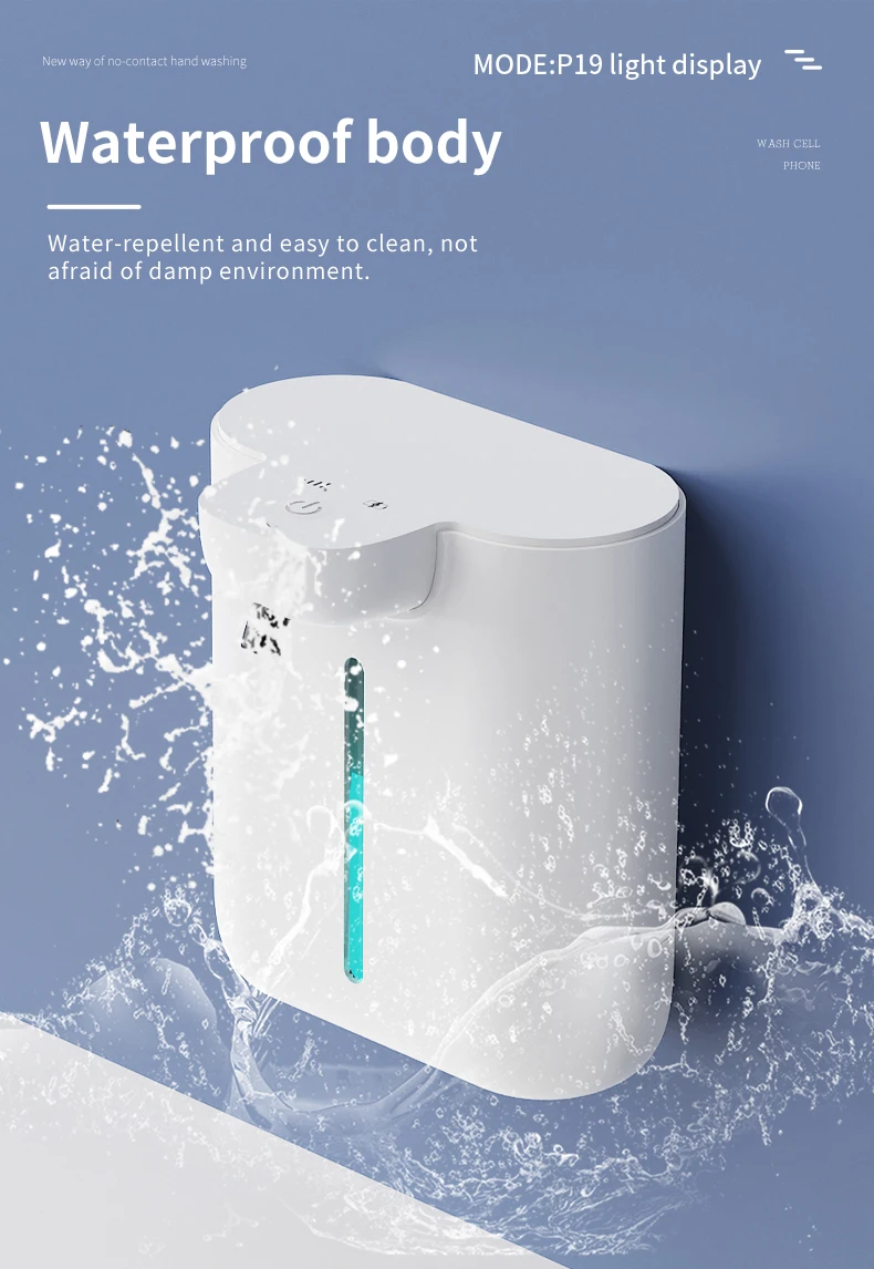 Intelligent Light Indicator Soap Dispenser 500ML Capacity Automatic Hand Sanitizer Suitable for Wall Mounting or Desktop Use