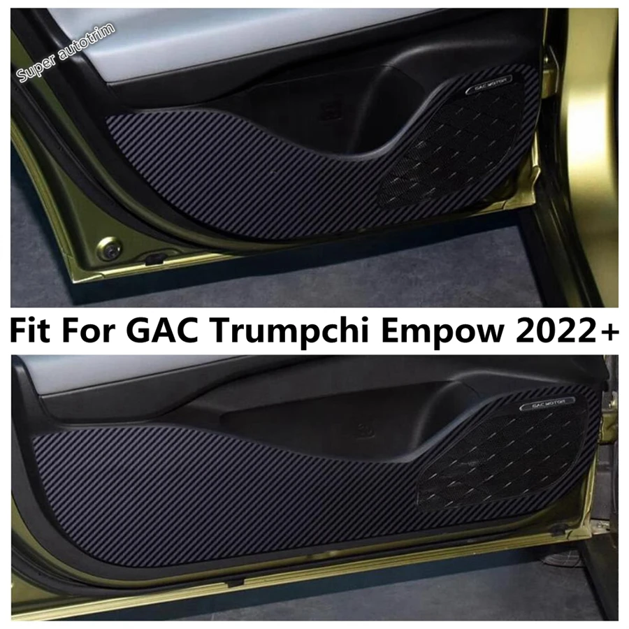 Car Door Anti-Kick Pad Anti Dirty Protective Carbon Fiber Look Sticker Mat Interior Accessories For GAC Trumpchi Empow 2022-2024