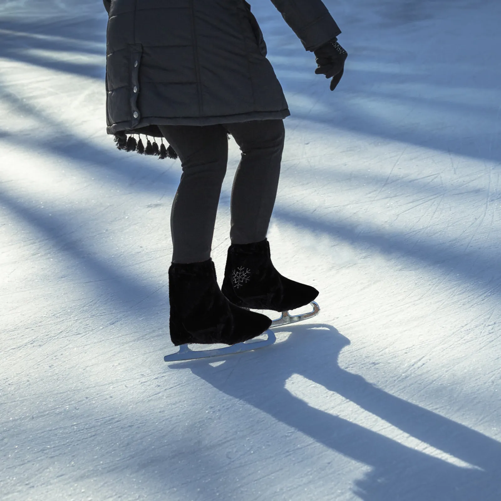 

1 пара чехлов для коньков из мягкой флокированной ткани для всех типов коньков, влагонепроницаемые, удобные для путешествий