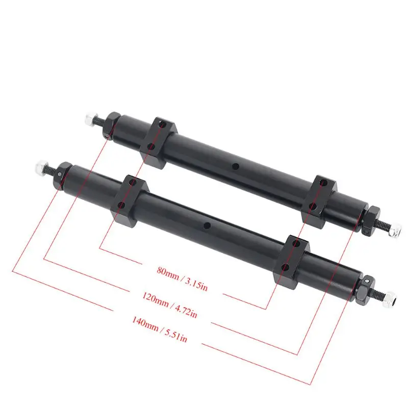 Metalowe niezasilane tylna oś 120 mm140mm dla 1/14 Tamiya RC ciężarówka z przyczepą DIY modyfikacja części zamienne