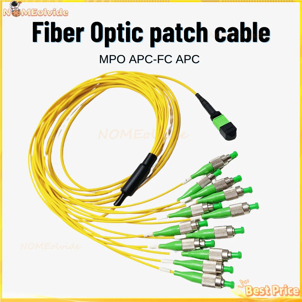

12 Fibers MPO/APC - FC/APC Fiber Optic Patch Cord Elite Low Loss Male Female Cable MPO Assembly