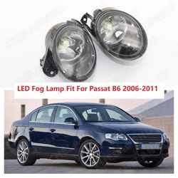 Car LED Lights For VW Passat B6 Sedan Wagon 2006 2007 2008 2009 2010 2011 Car-styling Front Fog Light Fog Lamp With LED Bulbs