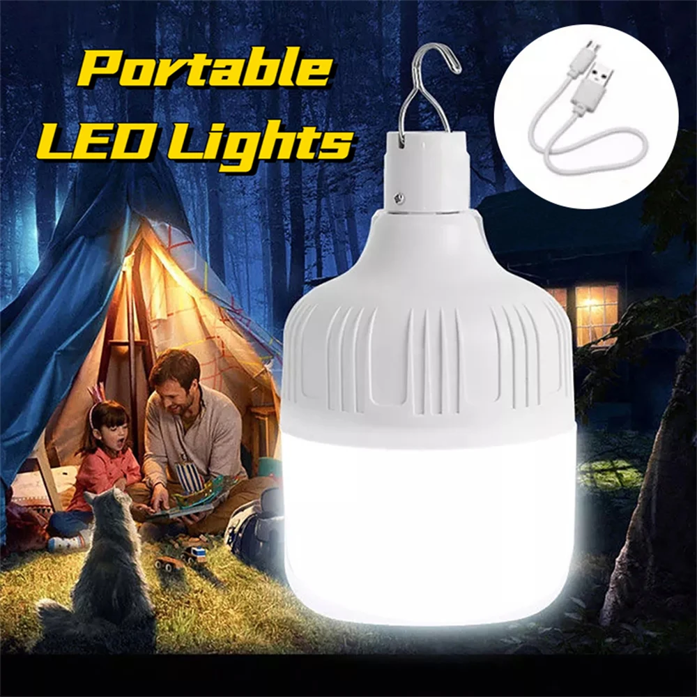 Portable Led Lights Camping Light Rechargeable Camping Lantern Emergency Light Tente Familiale Fishing Flashlight Camping Bulb