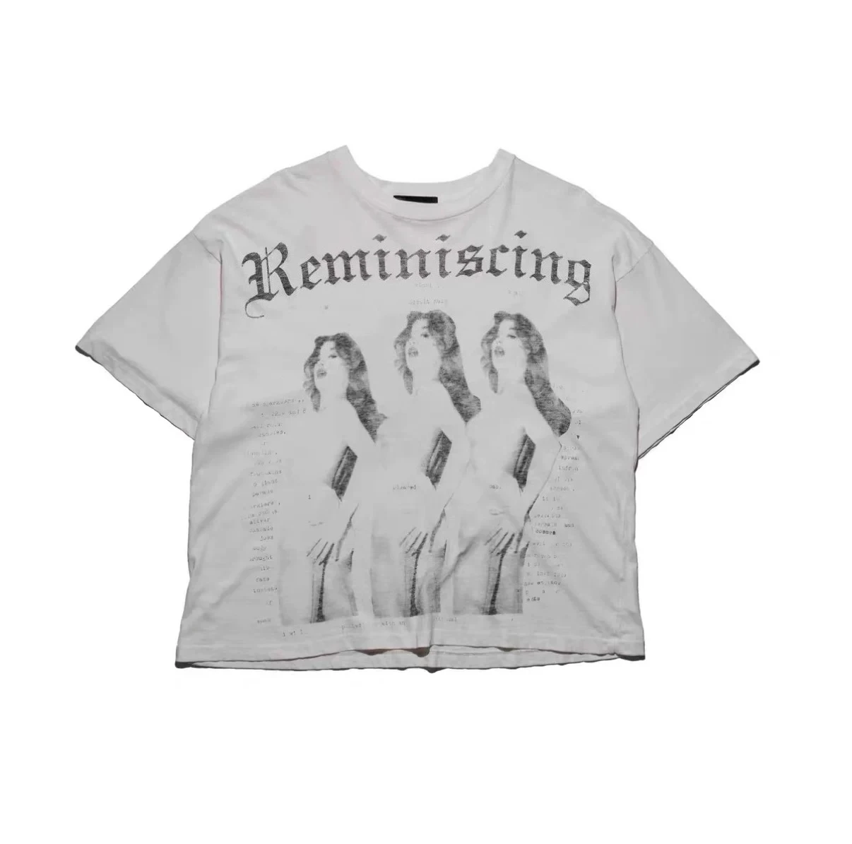 ER/D 25SS Summer limited memory washed boxy light shoulder sleeves round neck print short sleeve T-shirt