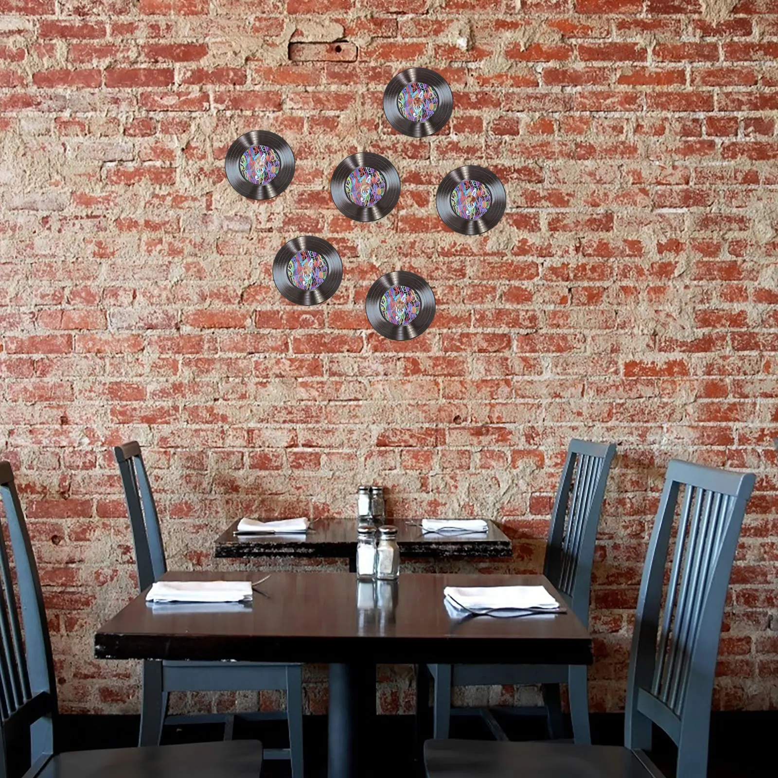 

1Set Vinyl Record Decorations Retro Music Party Decoration Wall Record Decor for Home Living Room Office Cafe Bar